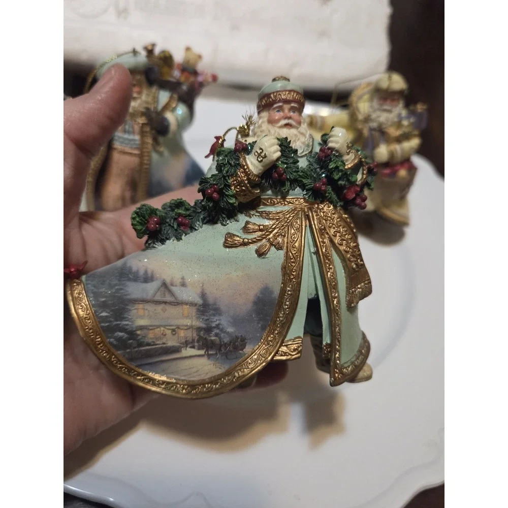 Ashton-Drake Galleries Old World Santa ornaments Thomas Kinkaid, Vintage Christ